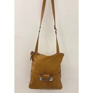 Women's Russell And Bromley Arco Tan Gold Leather Crossbody Bag Adjustable‎ Boho